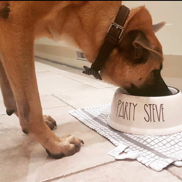 Personalised Slanted Skinny Font Bowl