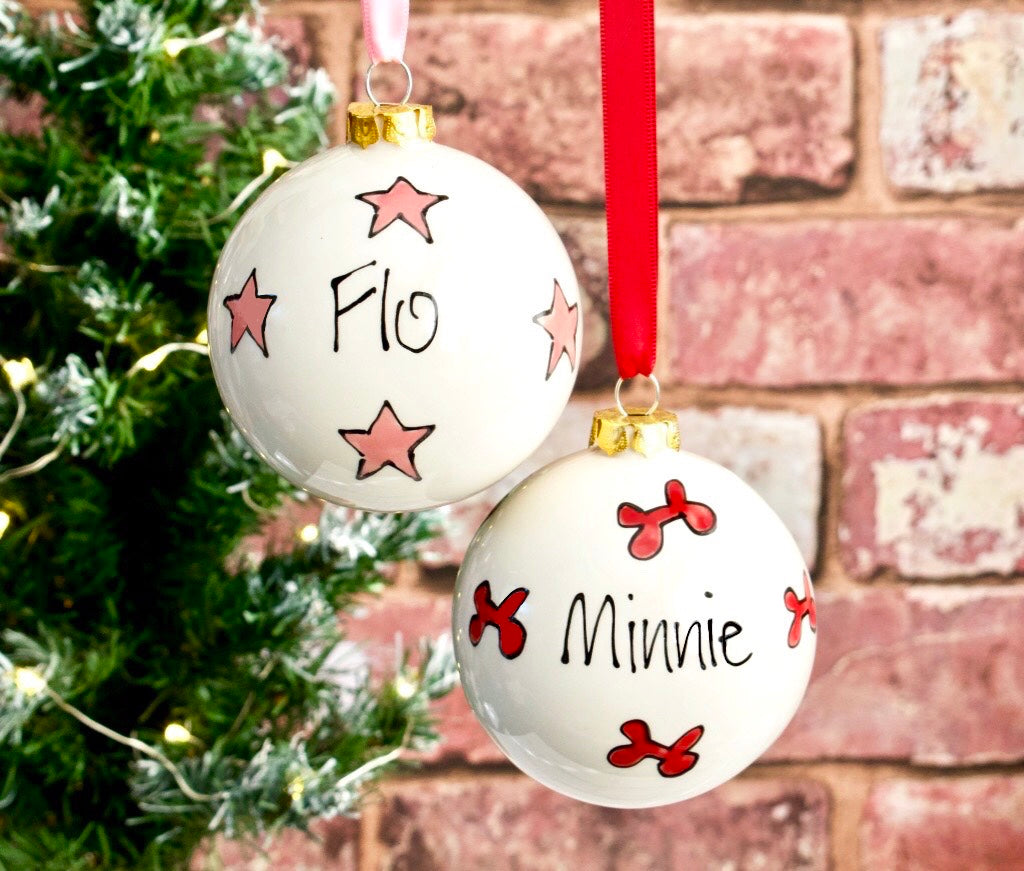 Personalised Ceramic Christmas Bauble