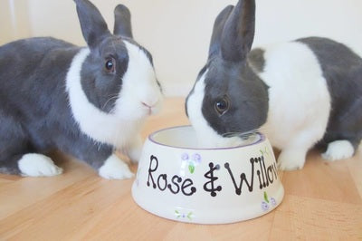Personalised Slanted Roses Bowl