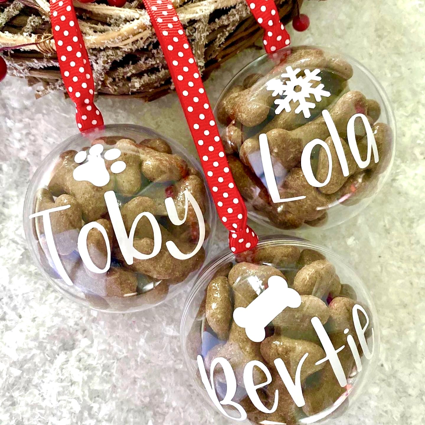 Personalised Filled Christmas Bauble