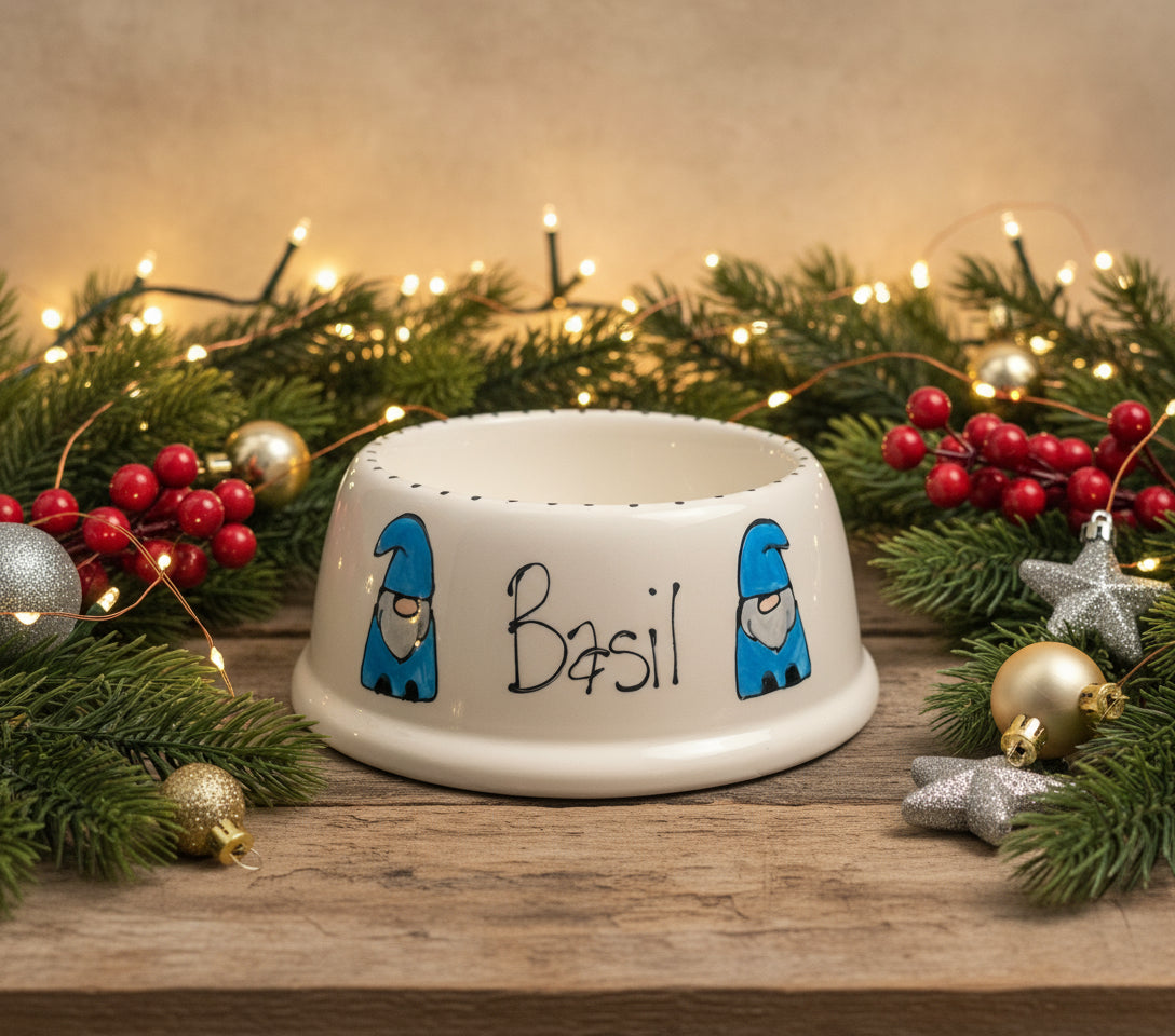 Personalised Slanted Christmas Gonk Bowl