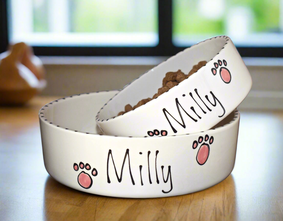 Personalised Straight sided Whimsical 2 bowl set
