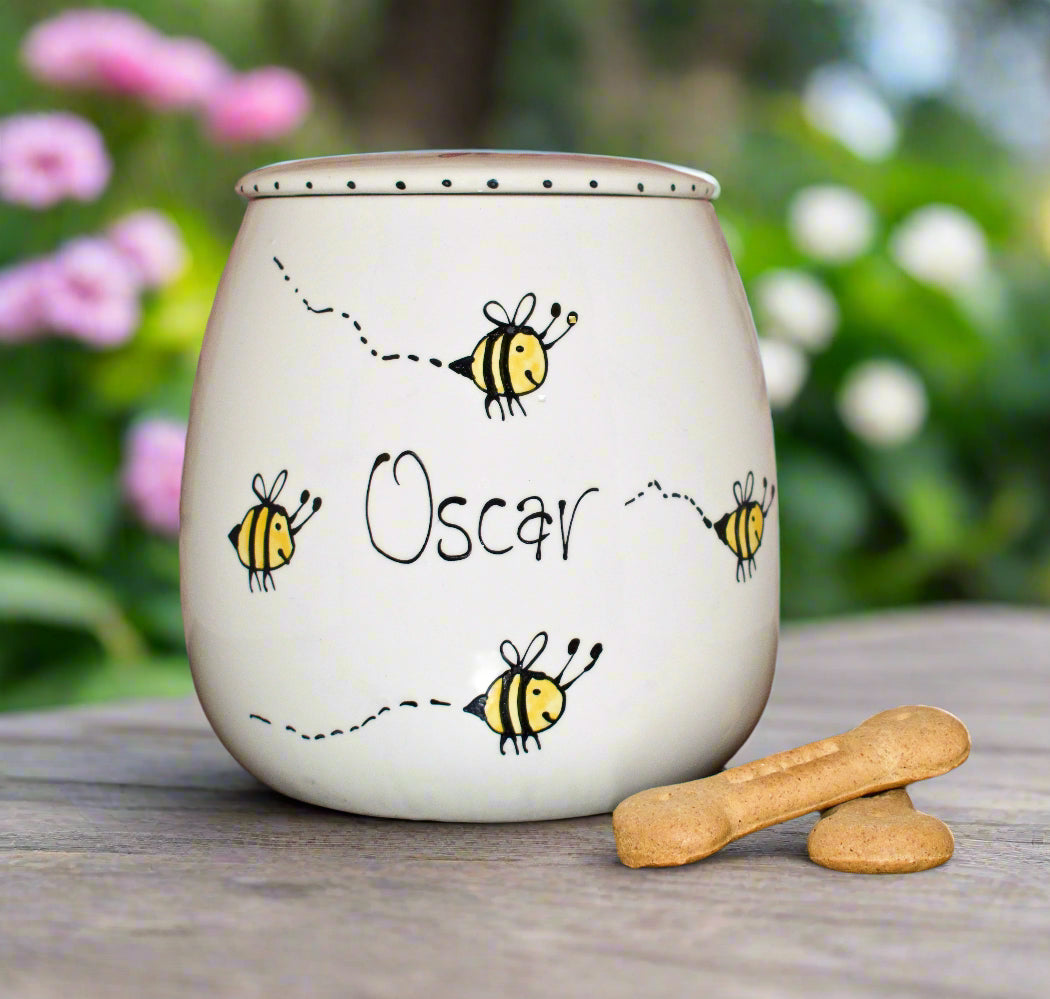 Personalised Treat Jar Bee Design