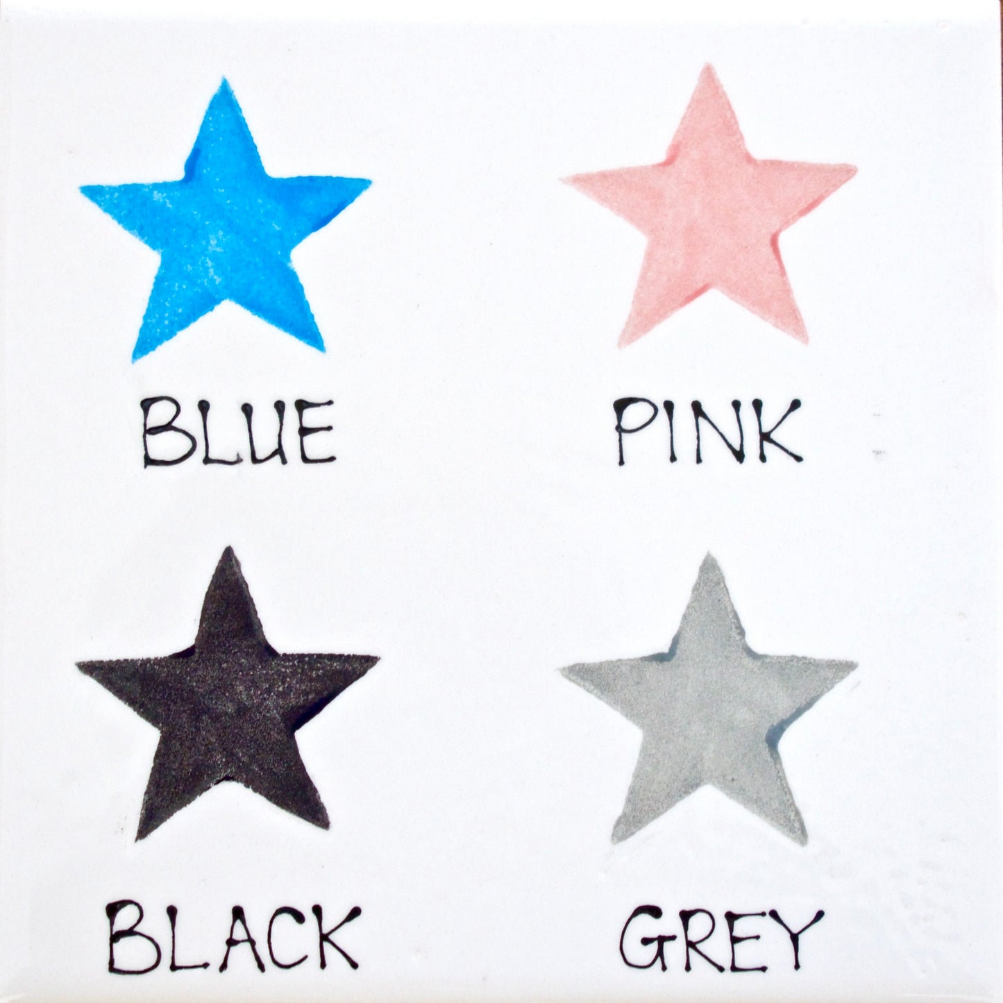 Personalised Straight sided Star Print design Treat Jar set