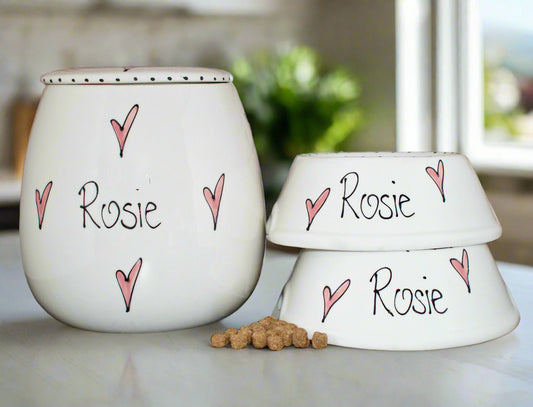 Personalised Slanted Whimsical Treat jar set
