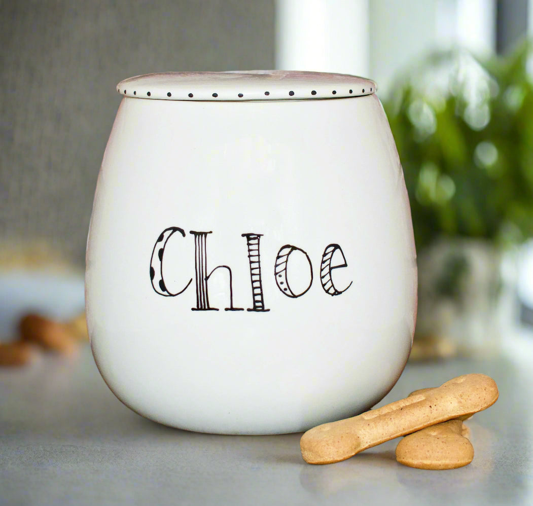 Personalised Treat Jar Doodle Font Design