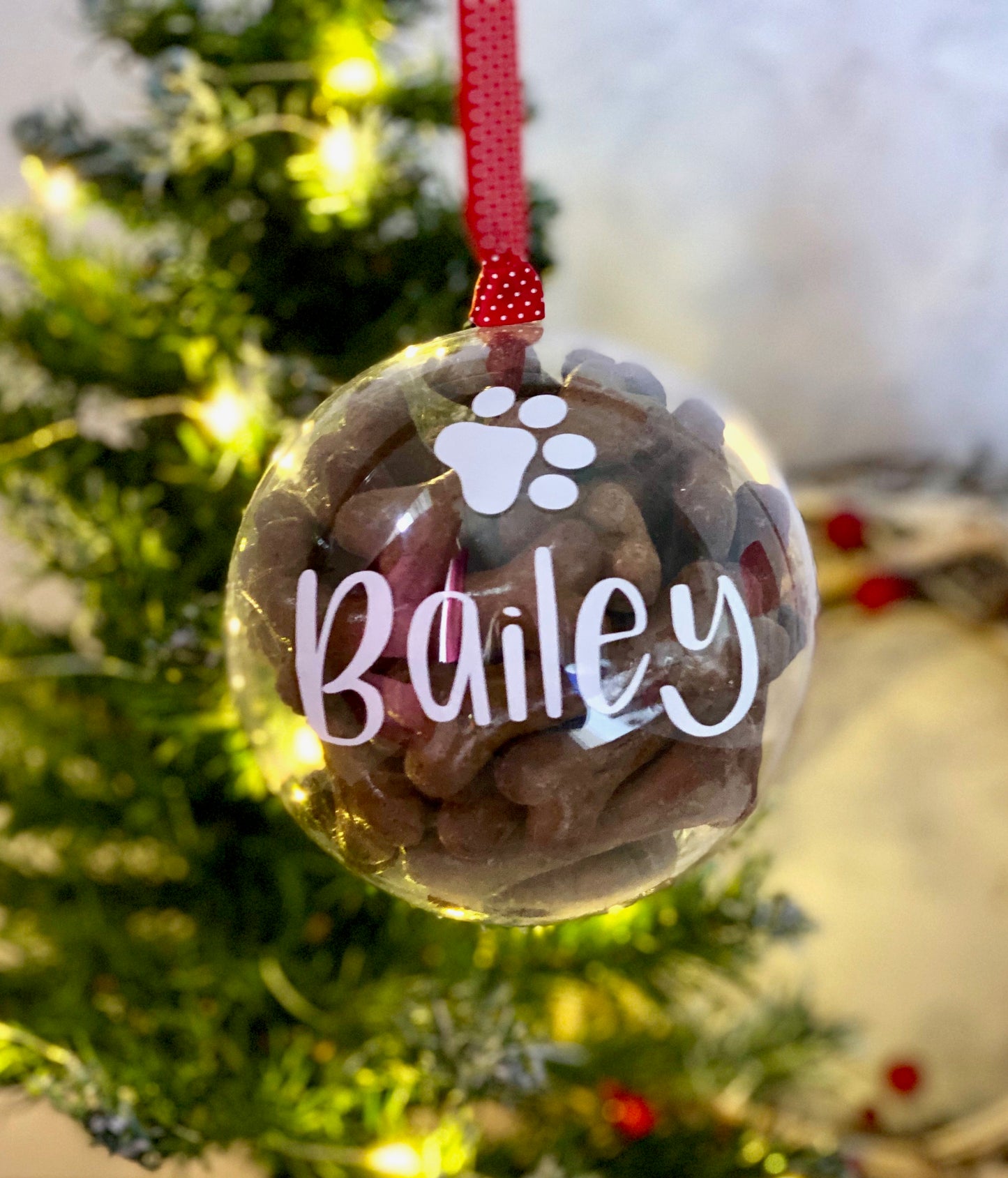 Personalised Filled Christmas Bauble