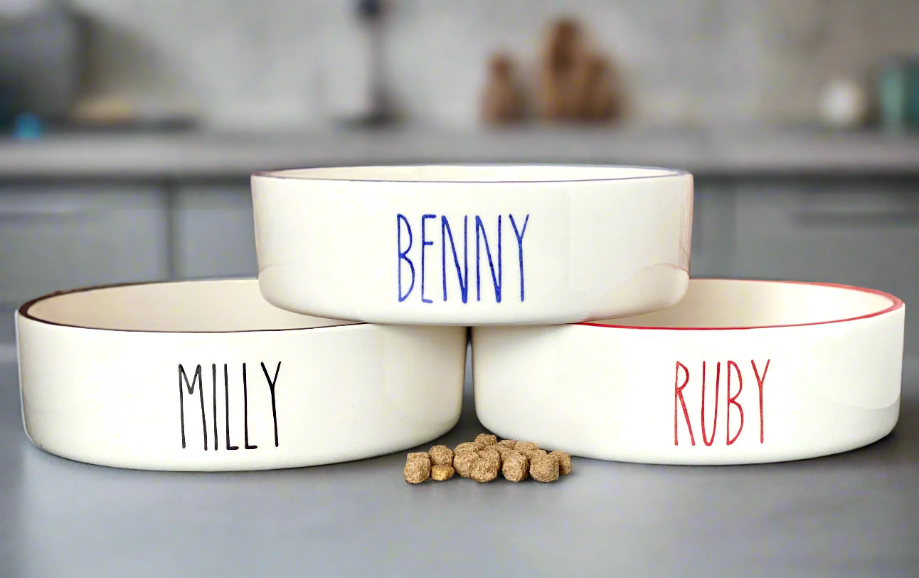 Personalised Straight Sided Skinny Font bowl
