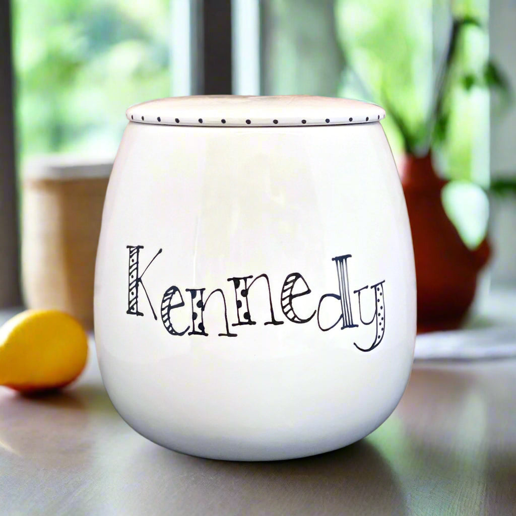 Personalised Treat Jar Doodle Font Design