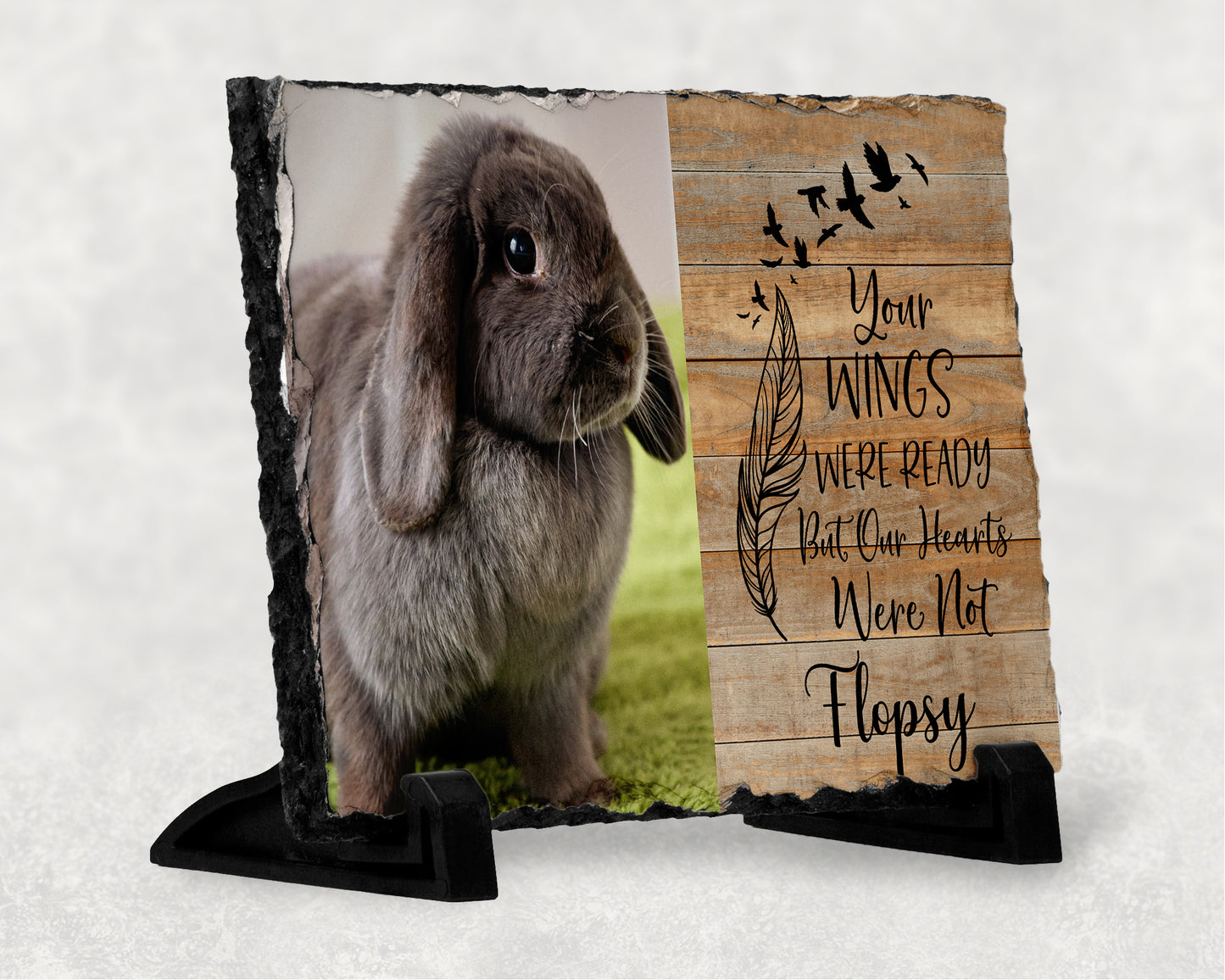 Personalised Rabbit Memorial Slate
