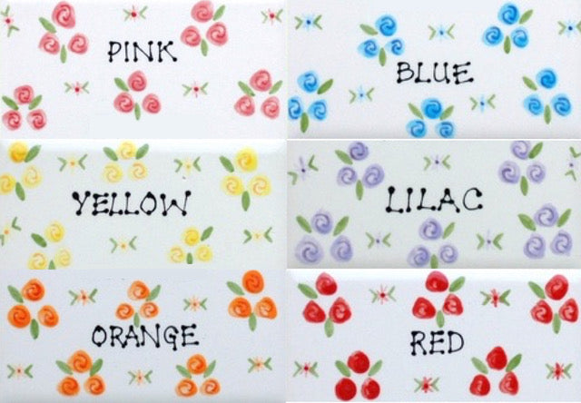 Personalised Straight sided Roses design Treat Jar set