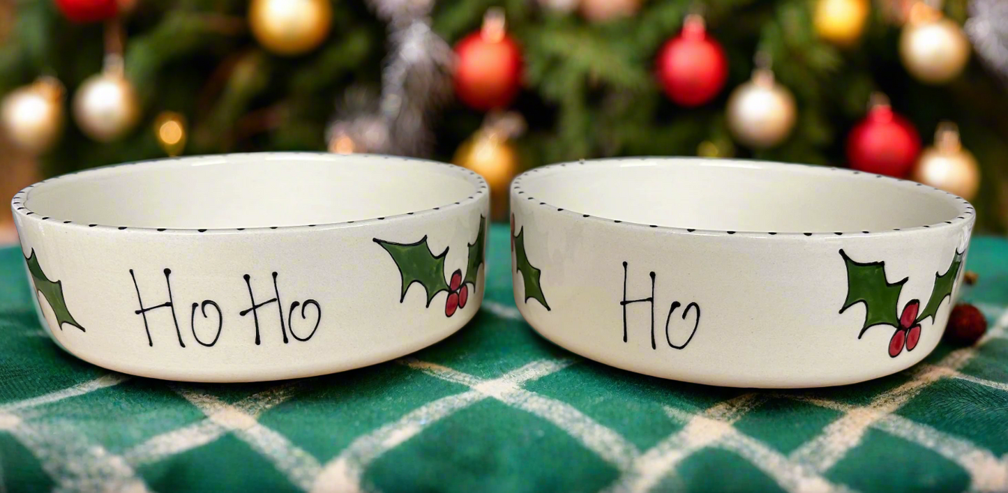 Personalised Straight Sided Christmas Design Bowl