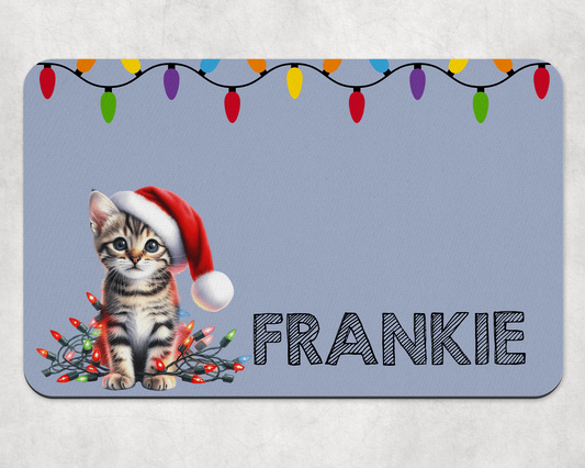 Personalised Christmas Bowl Mat Cat Breed Design
