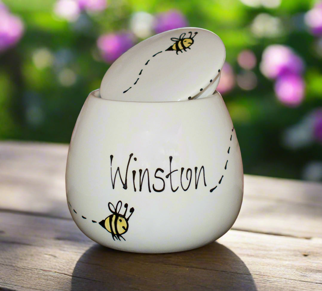 Personalised Treat Jar Bee Design
