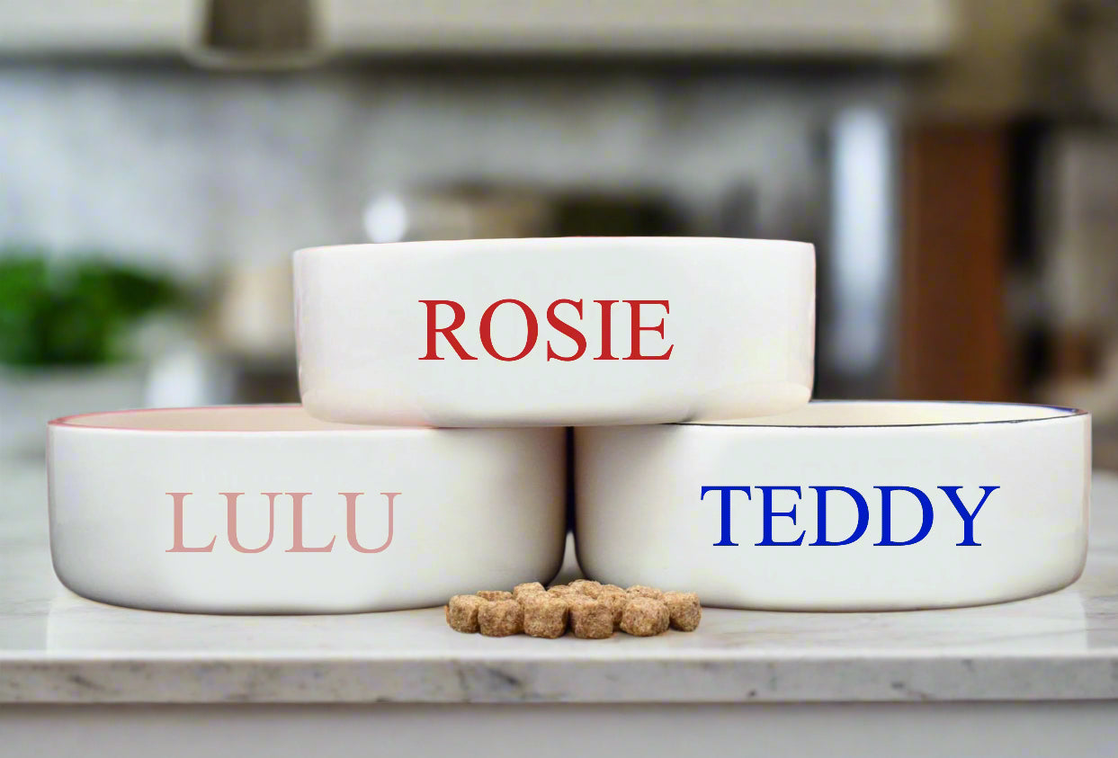 Personalised Straight Sided Classic Font bowl