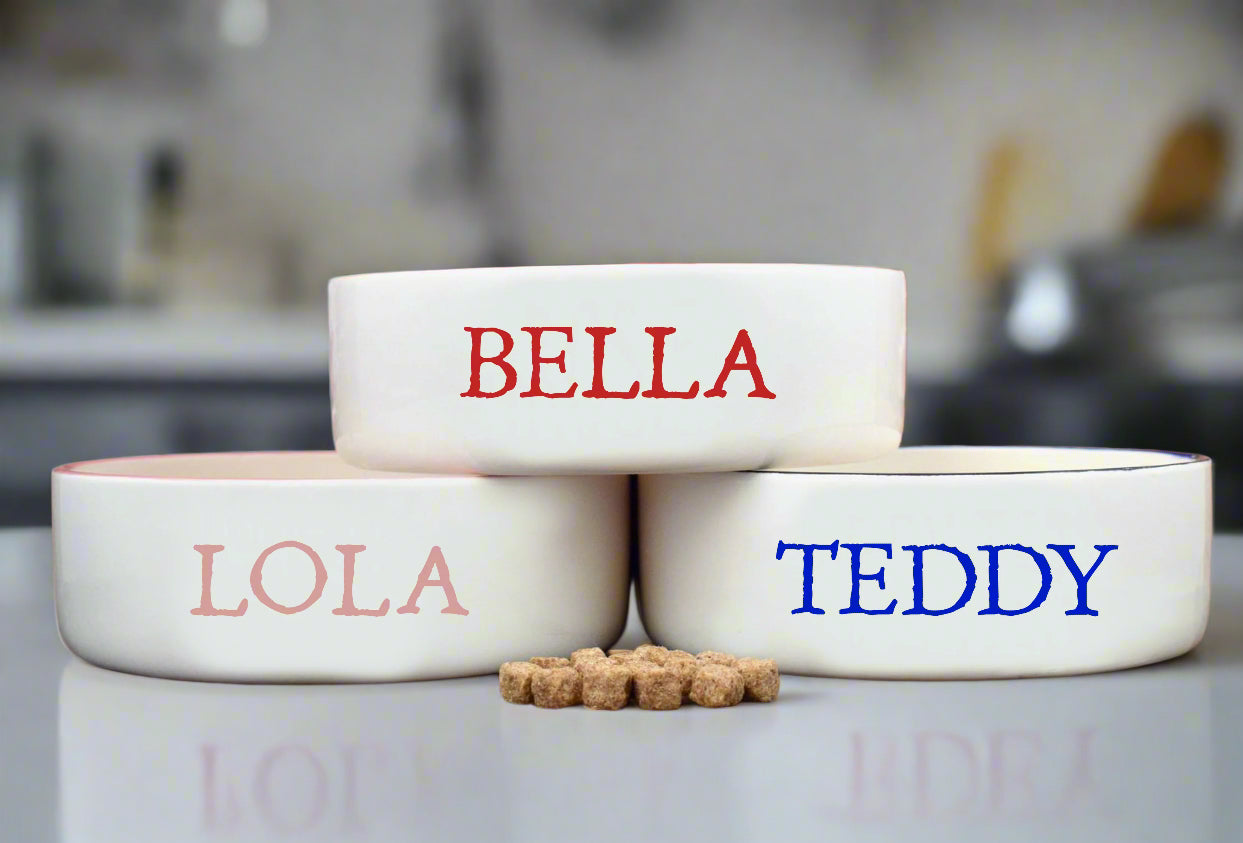 Personalised Straight Sided Stamp Font bowl