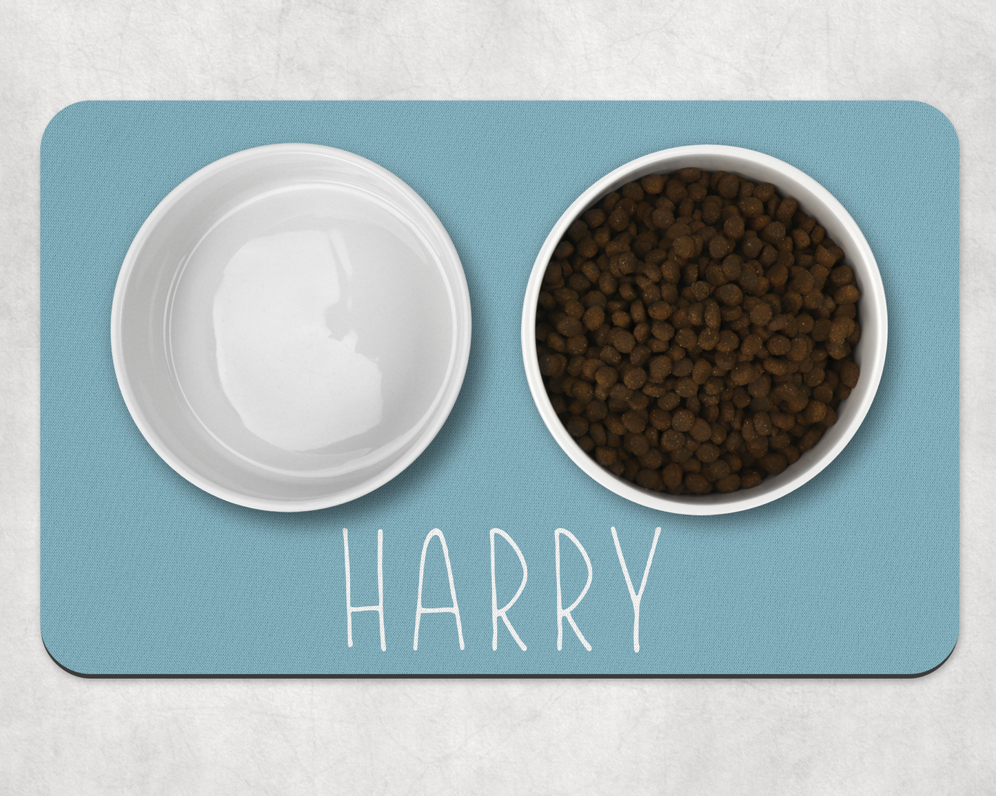 Personalised Pet Bowl Mat Flat Colour Design