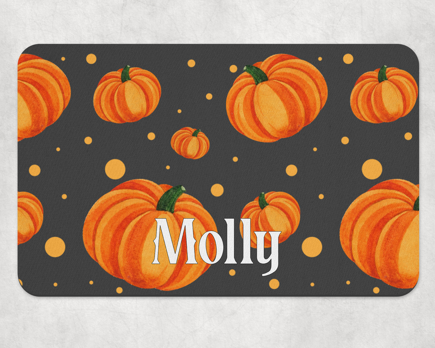 Personalised Pet Bowl Mat Halloween Design