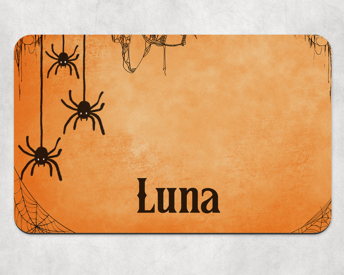 Personalised Pet Bowl Mat Halloween Design