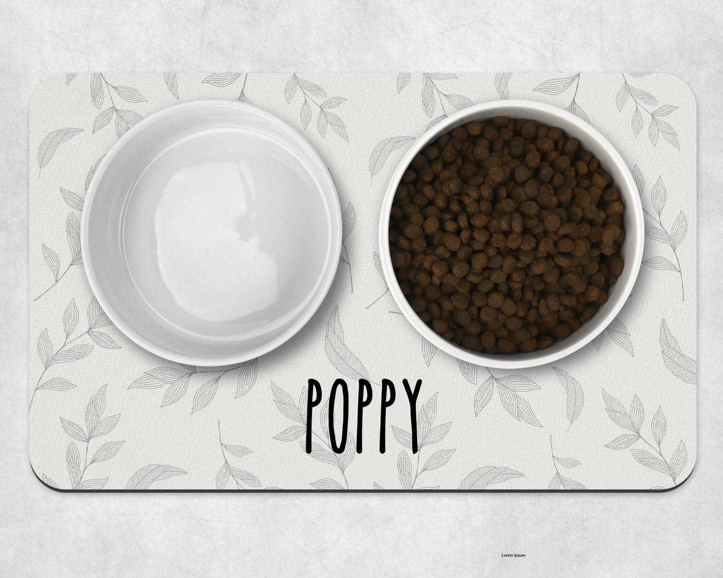 Personalised Pet Bowl Mat Boho Design