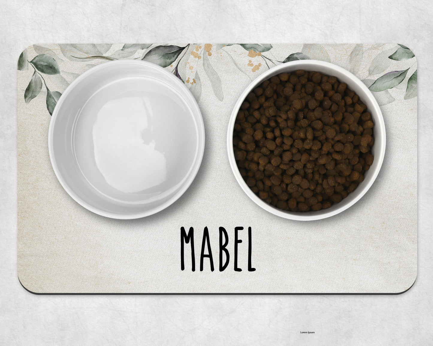 Personalised Pet Bowl Mat Boho Design