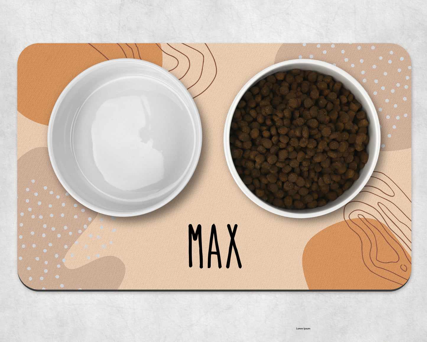 Personalised Pet Bowl Mat Boho Design