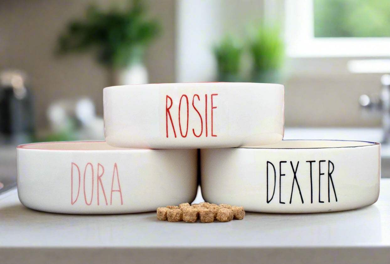 Personalised Straight Sided Skinny Font bowl