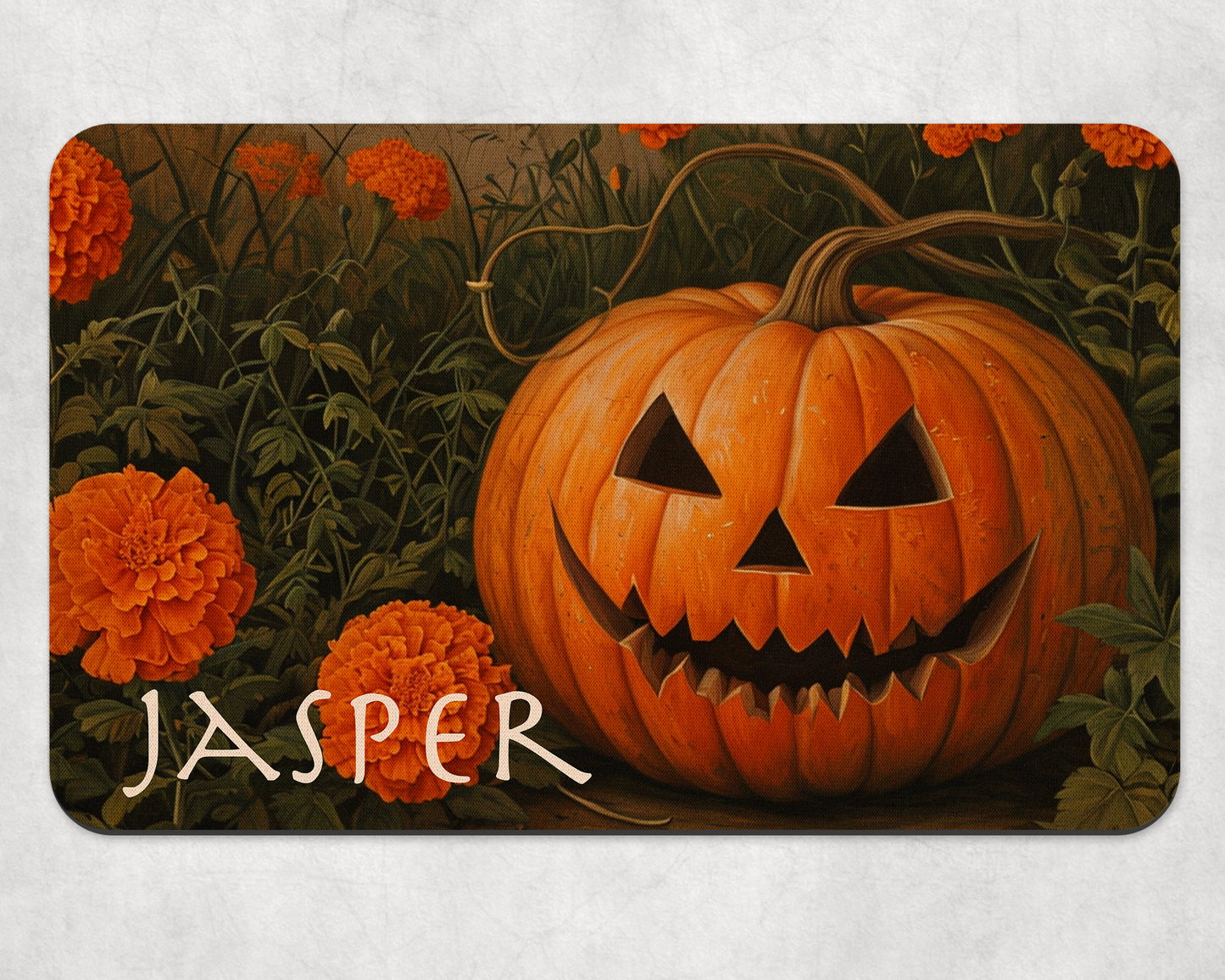 Personalised Pet Bowl Mat Halloween Design