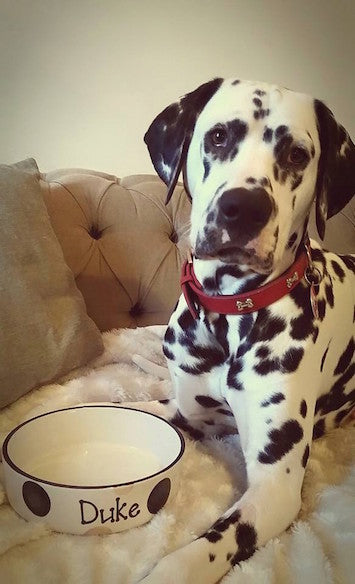 Personalised Straight Sided  Spotty Bowl