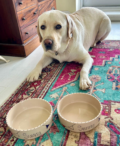 Personalised Straight sided Bunting 2 bowl set