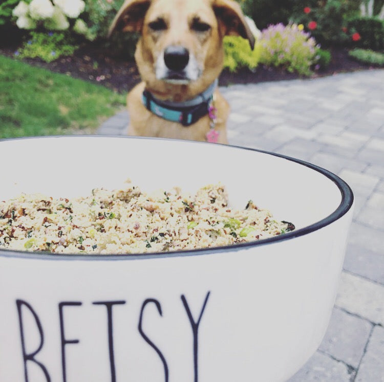 Personalised Straight Sided Skinny Font bowl