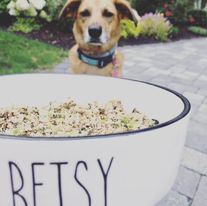 Personalised Straight Sided Skinny Font bowl