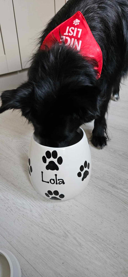 Personalised Treat Jar Paw Print Design