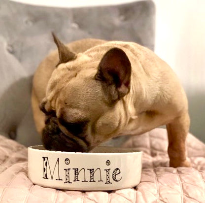 Personalised Straight Sided Doodle Font bowl