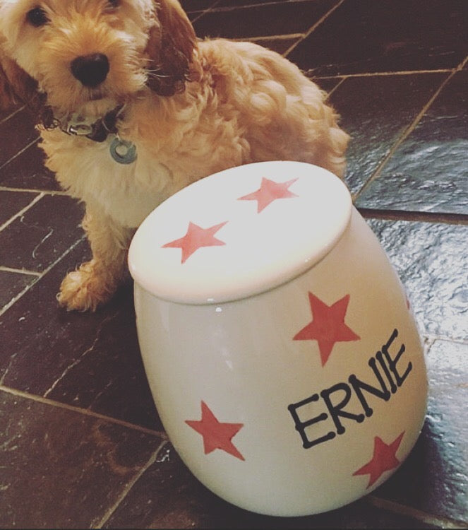 Personalised Treat Jar Star Print Design