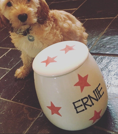 Personalised Treat Jar Star Print Design