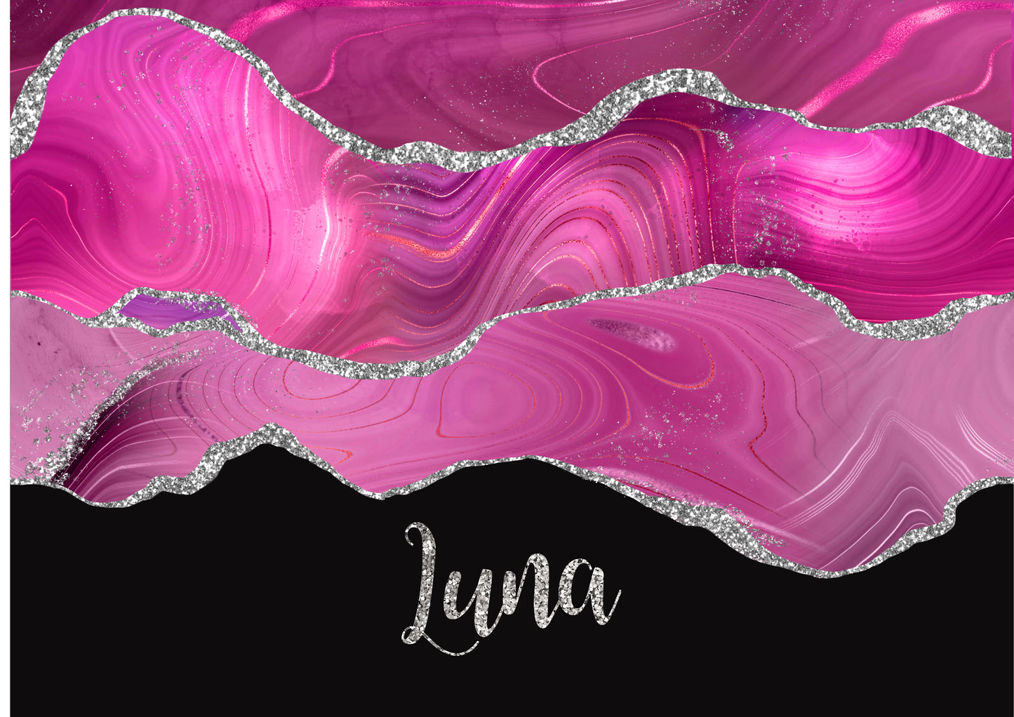 Personalised Pet Bowl Mat Agate Design