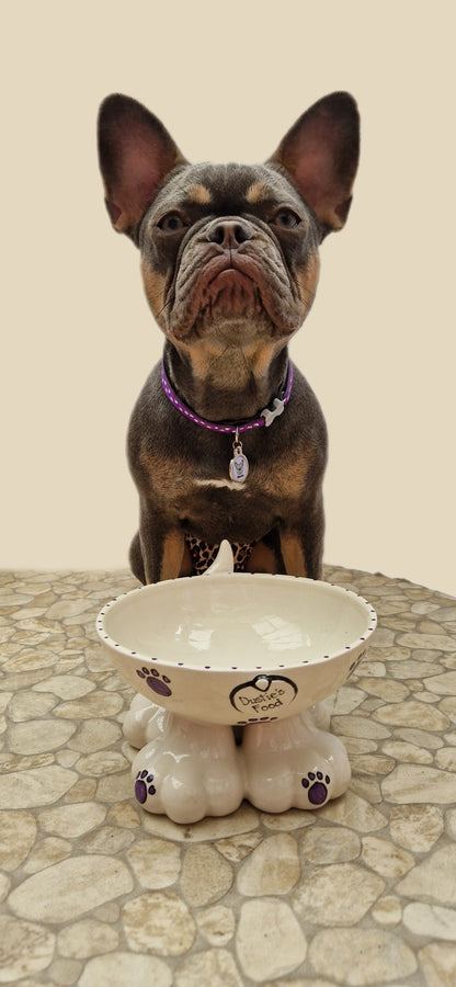 Personalised Dog Leg Bowl Whimsical Design