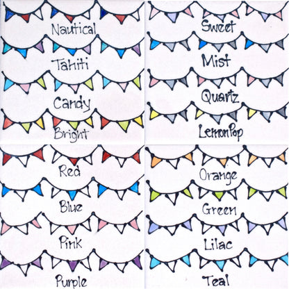 Personalised Straight sided Bunting 2 bowl set