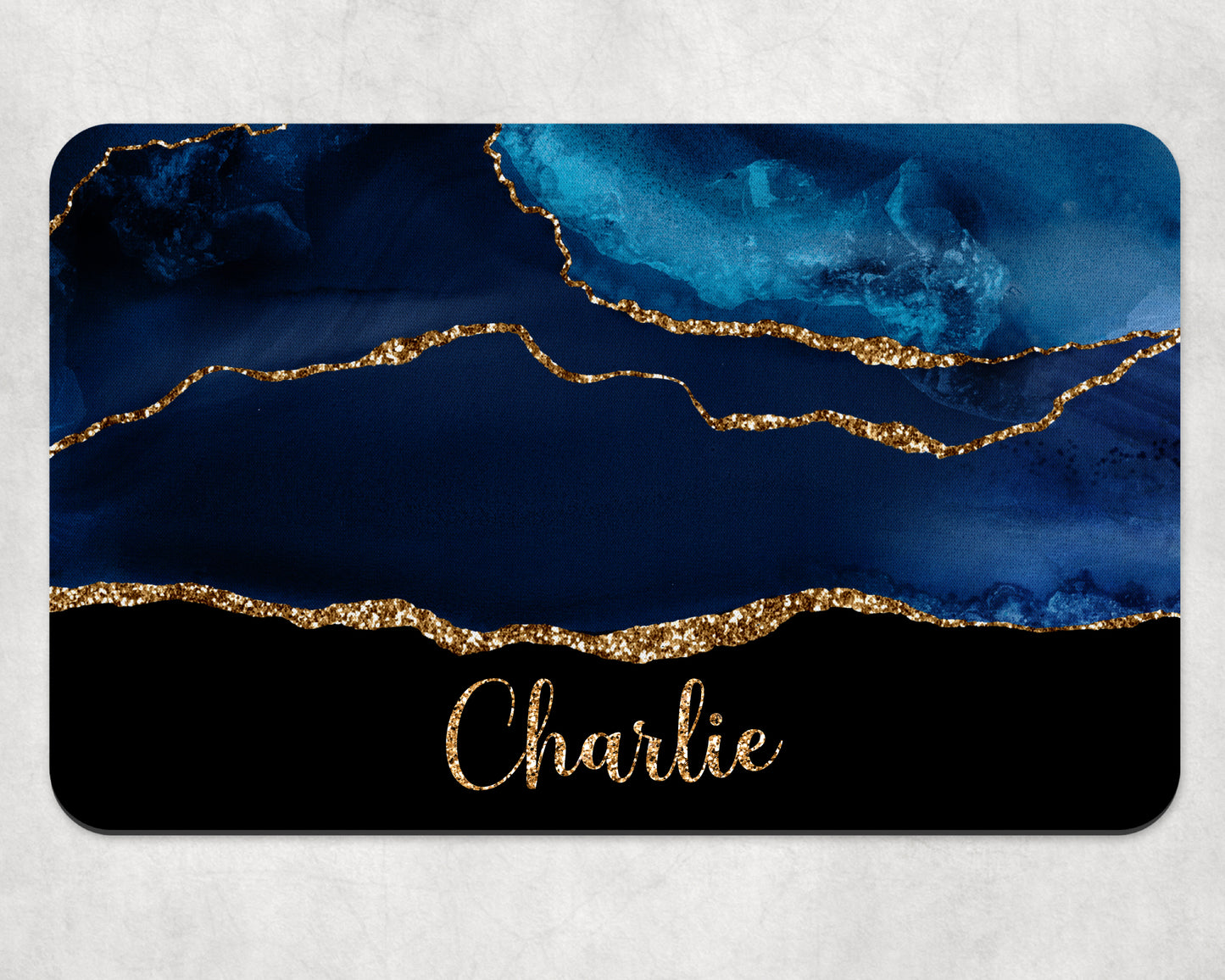 Personalised Pet Bowl Mat Agate Design