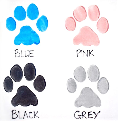 Personalised Straight sided Paw Print design Treat Jar set