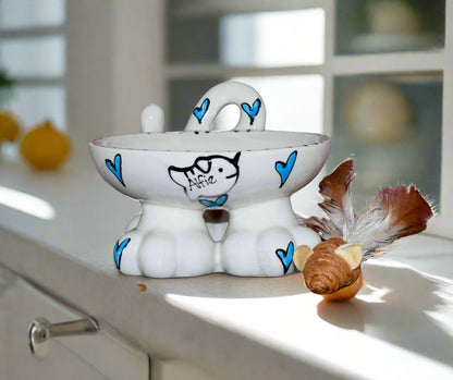 Personalised Cat Leg Bowl Whimsical Design