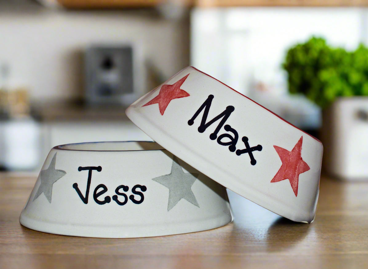 Personalised Slanted Star Print Bowl