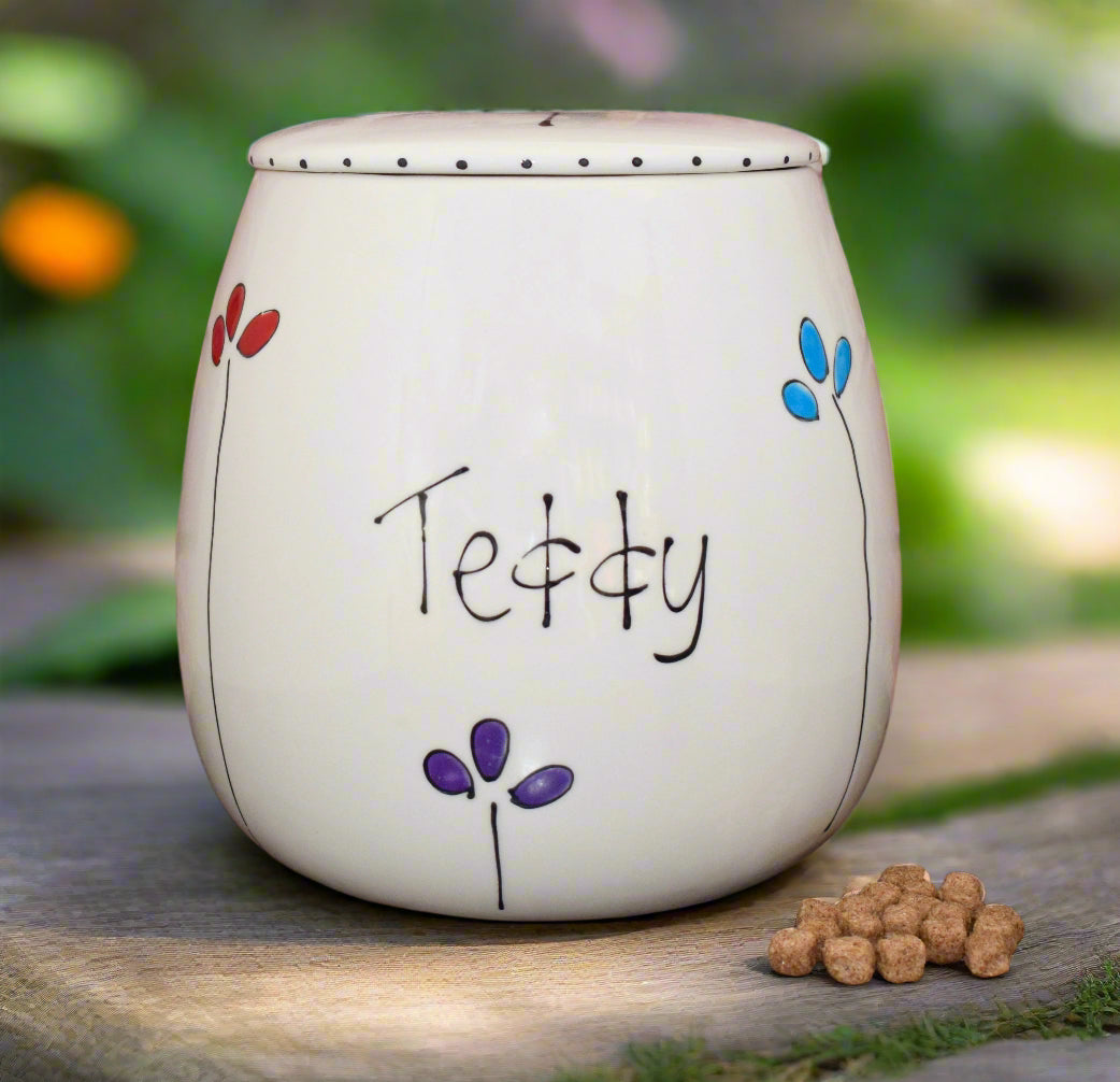 Personalised Treat Jar Petal Design