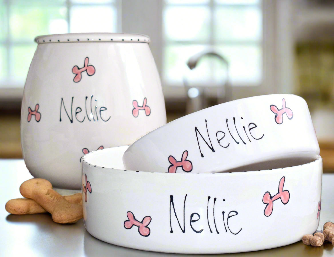 Personalised Straight sided Whimsical Treat jar set