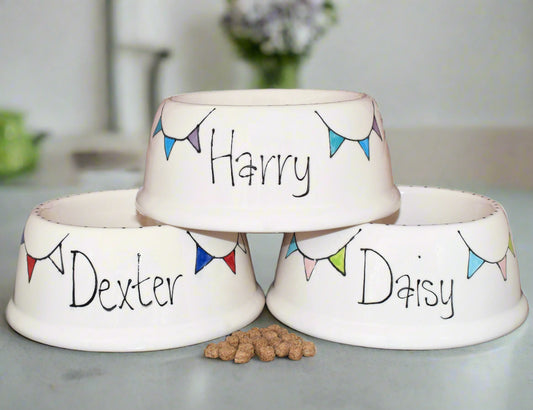 Personalised Slanted Bunting Bowl