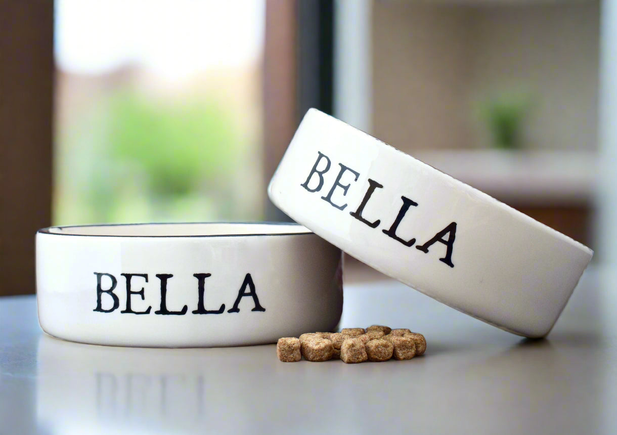 Personalised Straight sided Stamp Font 2 bowl set