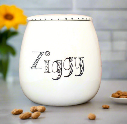 Personalised Treat Jar Doodle Font Design