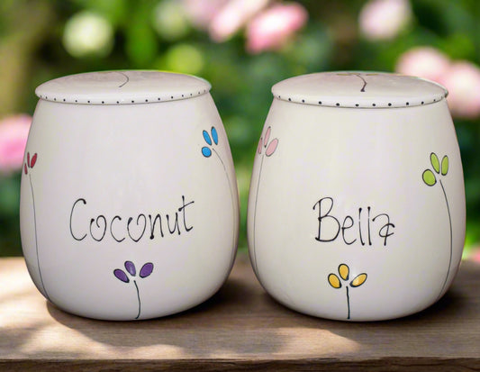 Personalised Treat Jar Petal Design
