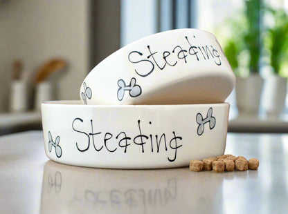 Personalised Straight sided Whimsical 2 bowl set